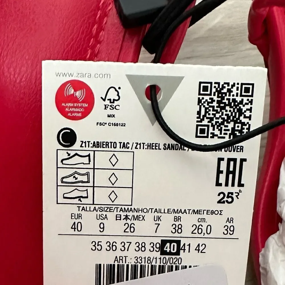 Zara Coral Red High Heeled Strap Sandals - Picture 15 of 15